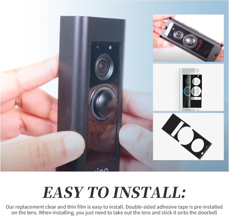 Replace Screen Protector For Ring Doorbell Pro Older Version w/double-sided tape gallery