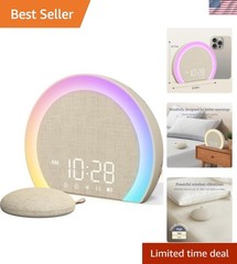 Extra Loud Alarm Clock with Wireless Bed Shaker, Vibrating Dual Alarm with Li…