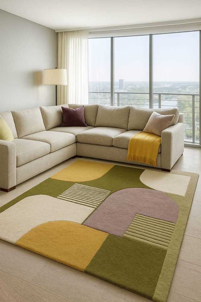 Designer Rug | Irregular Rug | Wool area Rugs | Living Room Rug | Tufted A226
