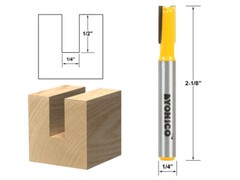 1/4″ Diameter X 1/2″ Height Straight Router Bit – 1/4″ Shank – Yonico 14155q