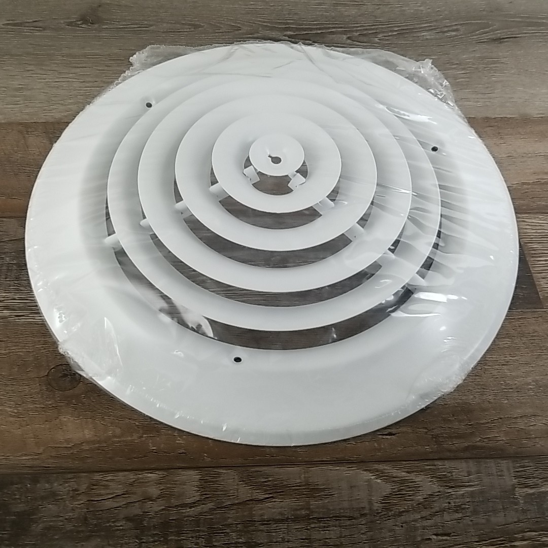 Handua 10" Round Air Supply Diffuser for Ceiling White Steel Vent Duct Cover gallery