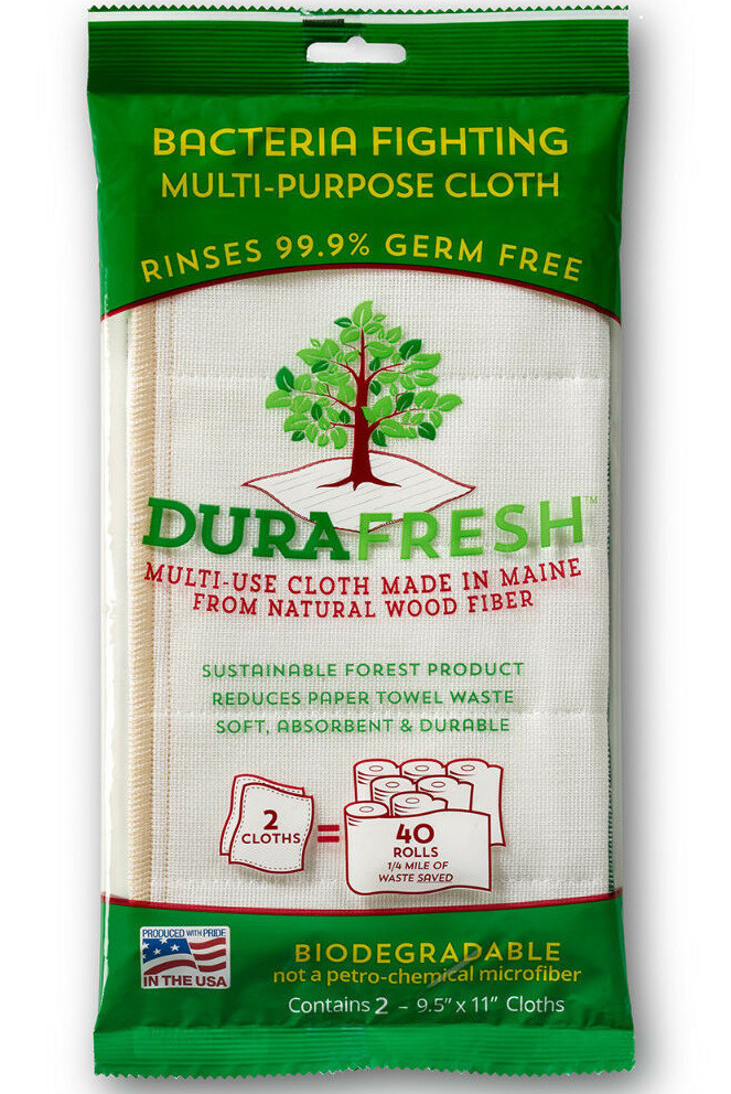 2-pack Multipurpose Dish Cloth GlobEco Maine DuraFresh Biodegradable Wood Fiber