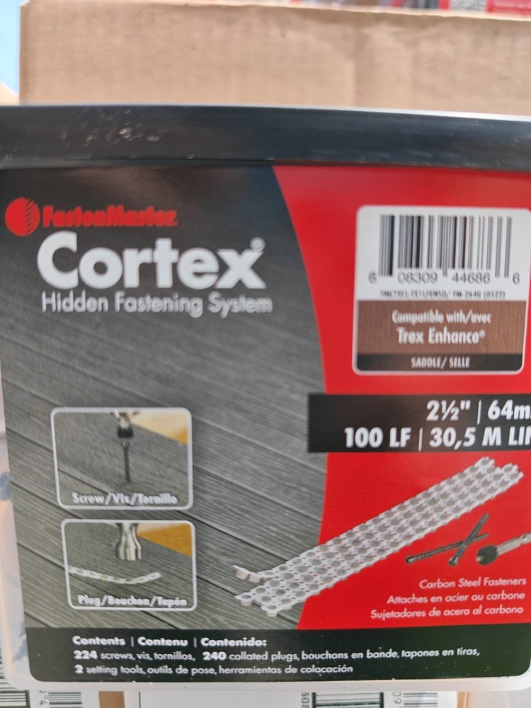 FastenMaster Cortex for Trex Enhance Decking Hidden Fastener 100LF Saddle 2-1/2”