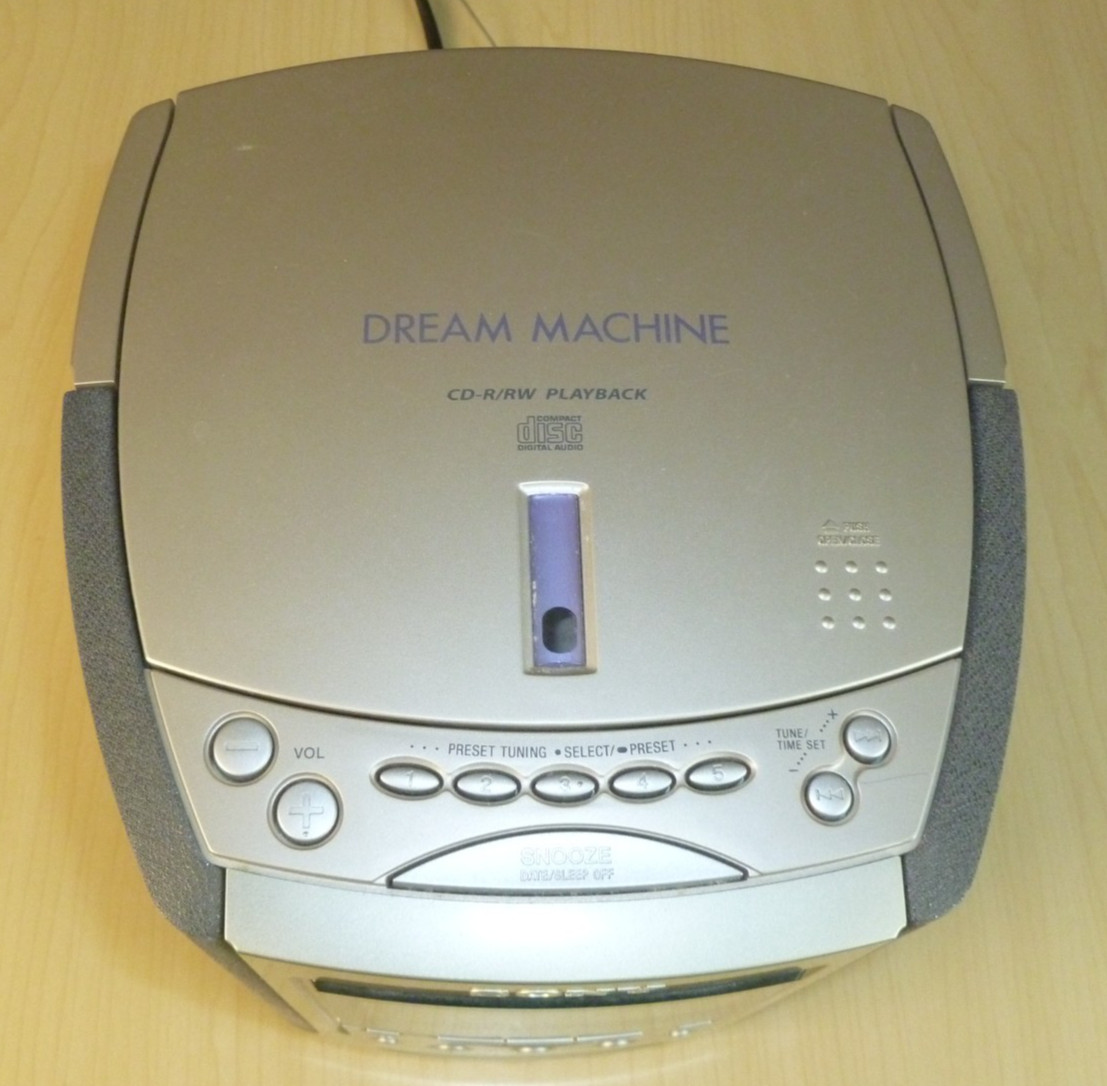 Sony ICF-CD863V DREAM MACHINE FM/AM CD Player Alarm Clock Radio Works Great gallery