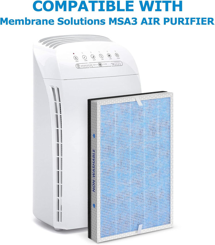MSA3 Replacement Filter 2 Pack 3-in-1 Compatible Membrane Solutions Air Purifier gallery