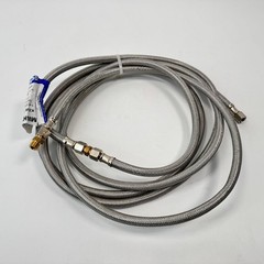 2 X Refrigerator Stainless Braided Ice Water Line 1/4″ x 1/4″ x 72″ + Coupler