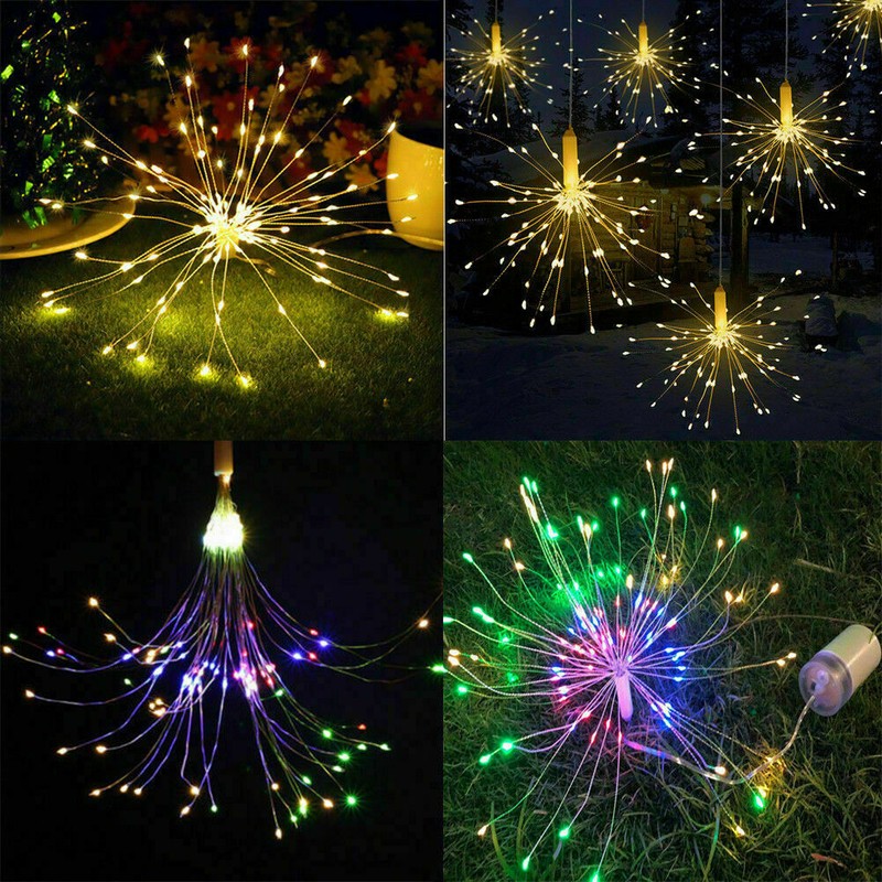 150 LED Firework Fairy String LED Light Dandelion Hanging 8 Modes Remote Party gallery