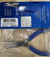 Aven 10333 Technik Stainless Steel Chain Nose Pliers, Serrated Jaw, 6in. (152mm)