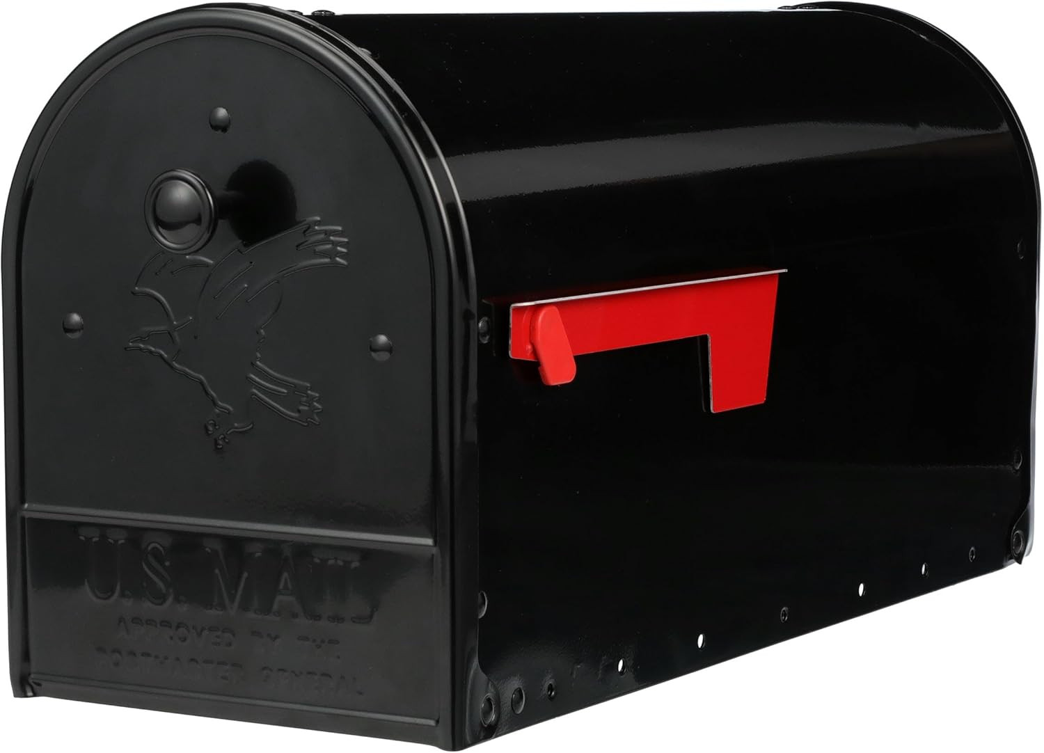 Large Capacity Curbside Mailbox Double Door Post Mount Black USPS Approved gallery