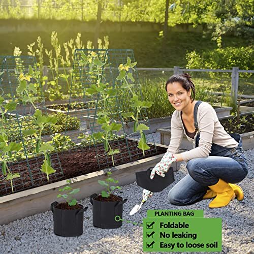 CUCUMBER TRELLIS Foldable A-Frame Small Grid 2 Pack 34"x 48" TORIEXON gallery