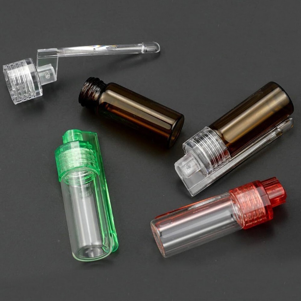 3Pcs Glass Storage Box With Spoon Mixed Color Spice Bottle Dispenser Gift Case gallery