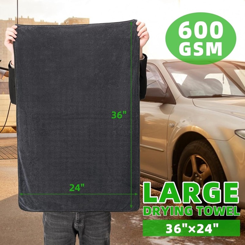 Large Microfiber Car Drying Towel, Ultra Absorbent Microfiber Cleaning 36"x 24" gallery