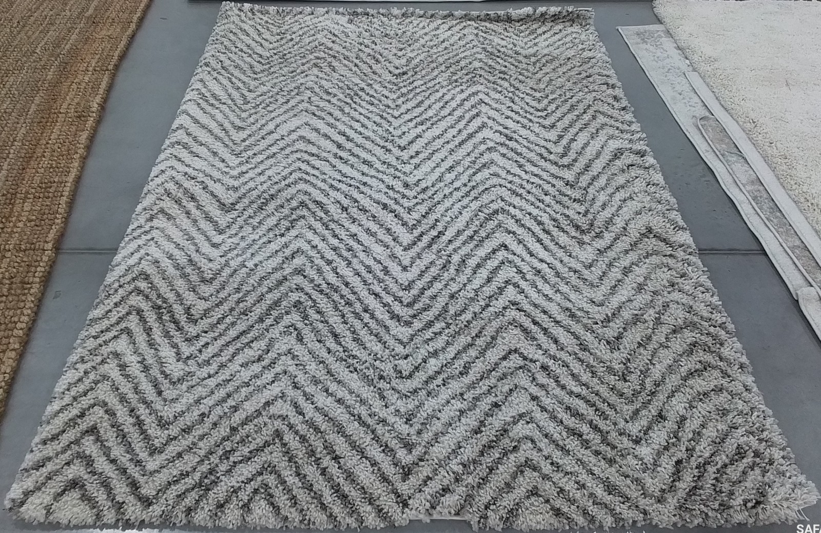 IVORY / GREY 5'-1" x 7'-6" Back Stain Rug, Reduced Price 1172786500 SGH375A-5 gallery