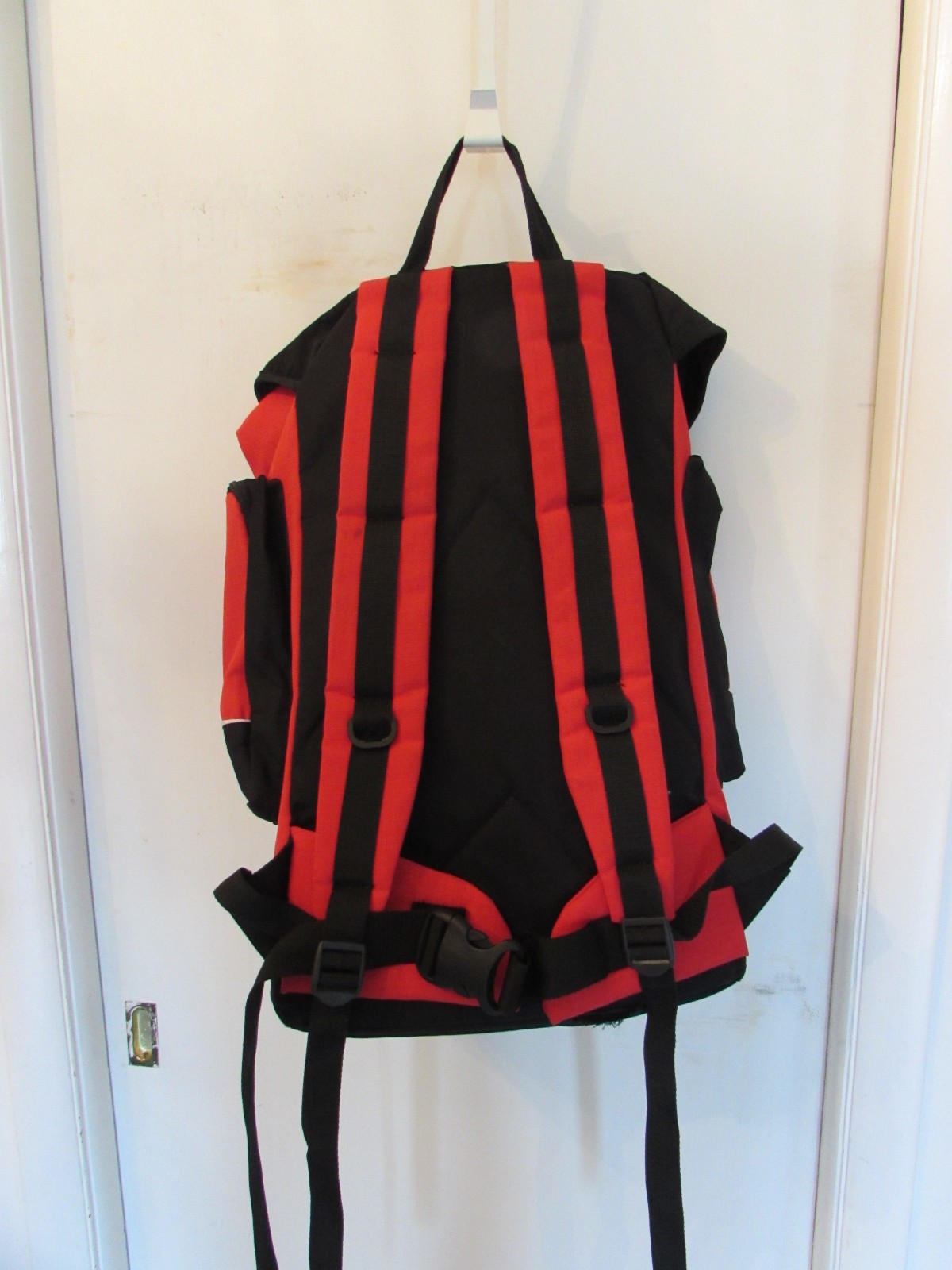 Staff Red Black Backpack 22x15x9 knapsack 5
