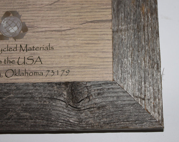 8.5x11 - 1.5" Wide Standard Reclaimed Rustic Barnwood Photo Frame gallery