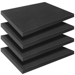 Black Polyurethane Foam Inserts for Cases 4 Pcs 16 x 12 x 1 Inch Cuttable Pac…