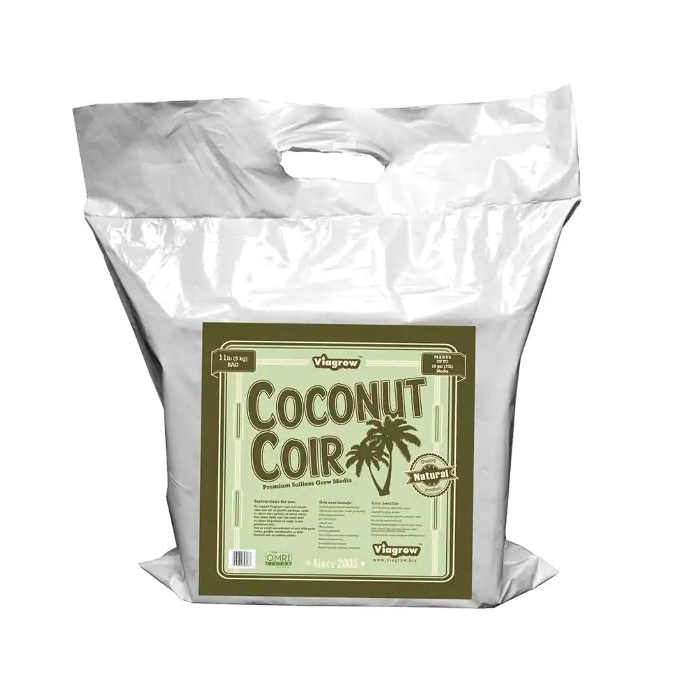 Coconut Coir Block - 100% Organic Coco Coir for Gardening - 11 lbs. (5 kg)