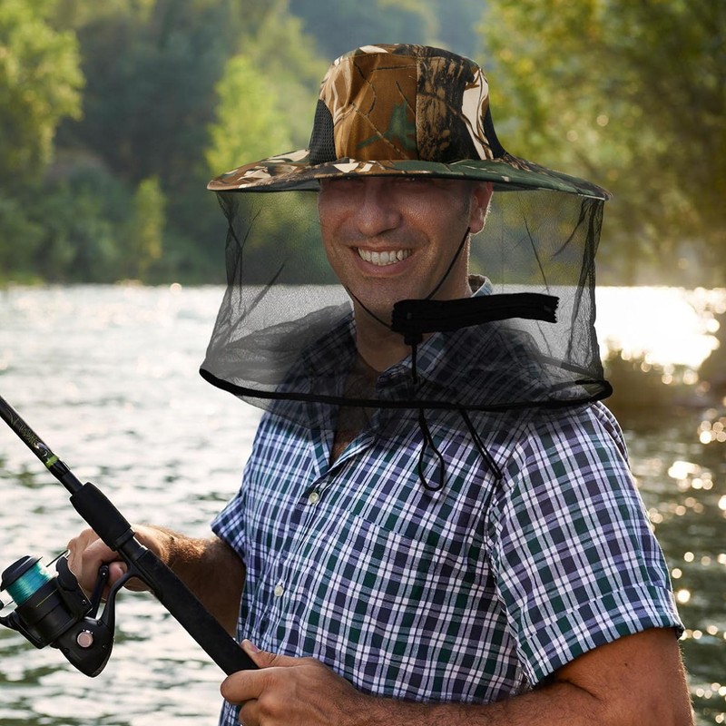 Mosquito Proof Hat ,Foldable & Portable Visible Bug Proof Hat for Camping Hiking gallery