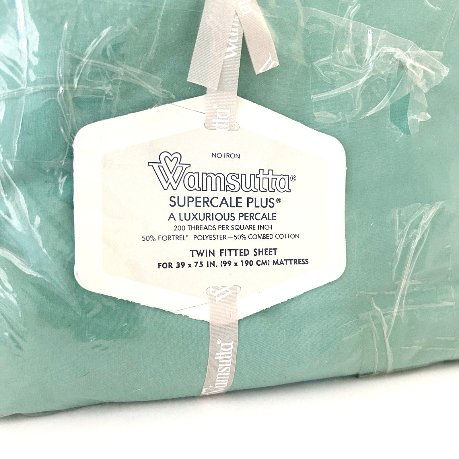 Wamsutta Supercale Plus No Iron 200 TC Green Twin Fitted Sheet NEW gallery