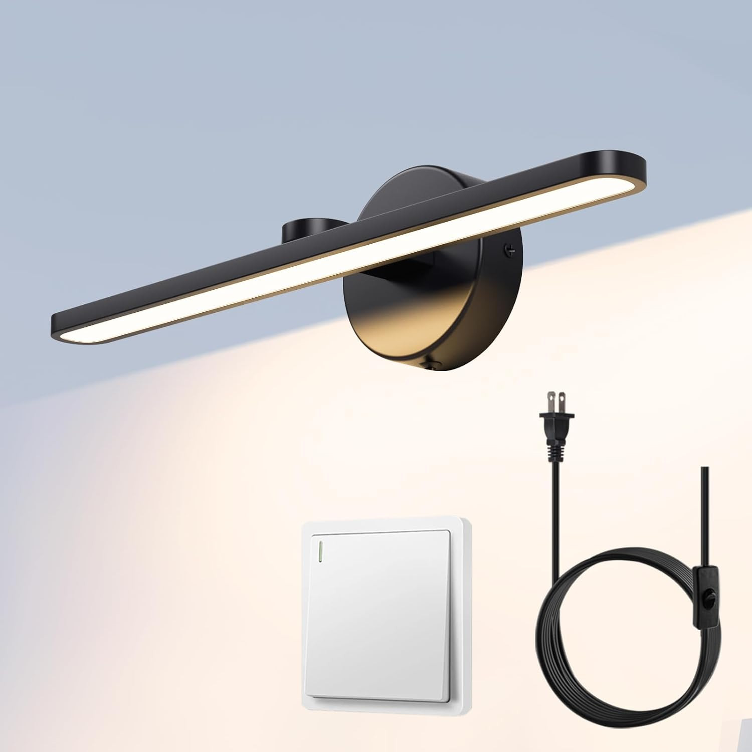 LED Vanity Lighting Fixtures, 16Inch Wall Mounted Plug in Light Fixtures Bathroo gallery