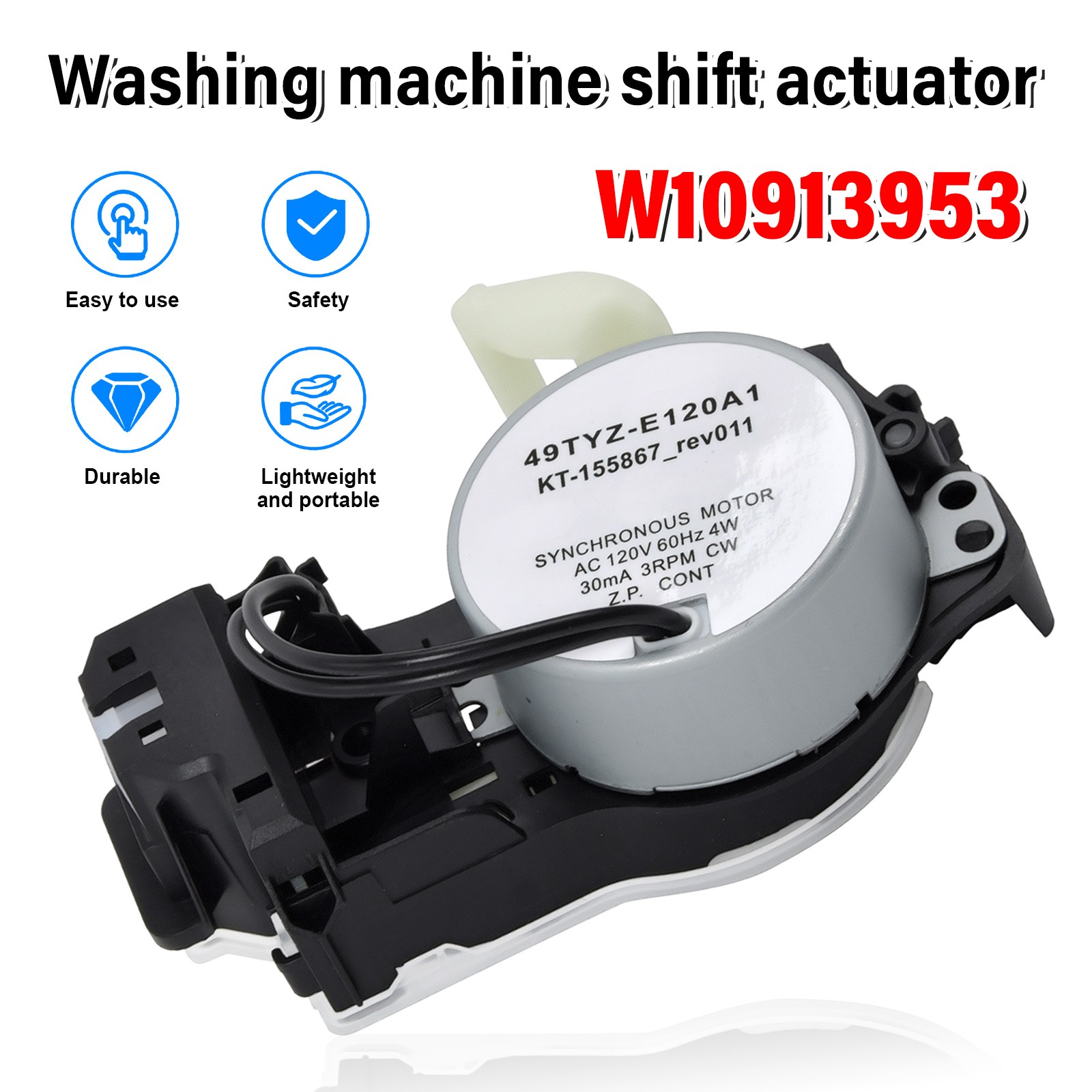 New 6Pin Washing Machine Actuator Shifter For W10913953 Whirlpool Maytag Washer gallery