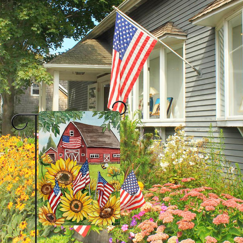 Spring Summer Sunflower Decorative Garden Flag, America Country Floral Flower Fa gallery
