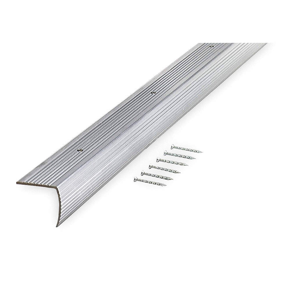 GRAINGER APPROVED 2RRW3 Stair Edging,Silver,36in W,Aluminum 2RRW3 gallery