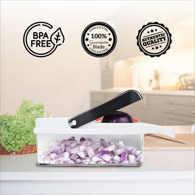 Multi 22-in-1 Veggie Mandoline Slicer Food Chopper Cutter for Tomato Fruit gallery