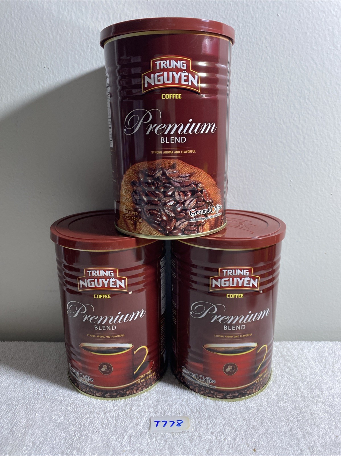 Trung Nguyen Premium Blend Ground Coffee 15 oz ( Pack of 3) BB Jan/15/2028(T778) gallery
