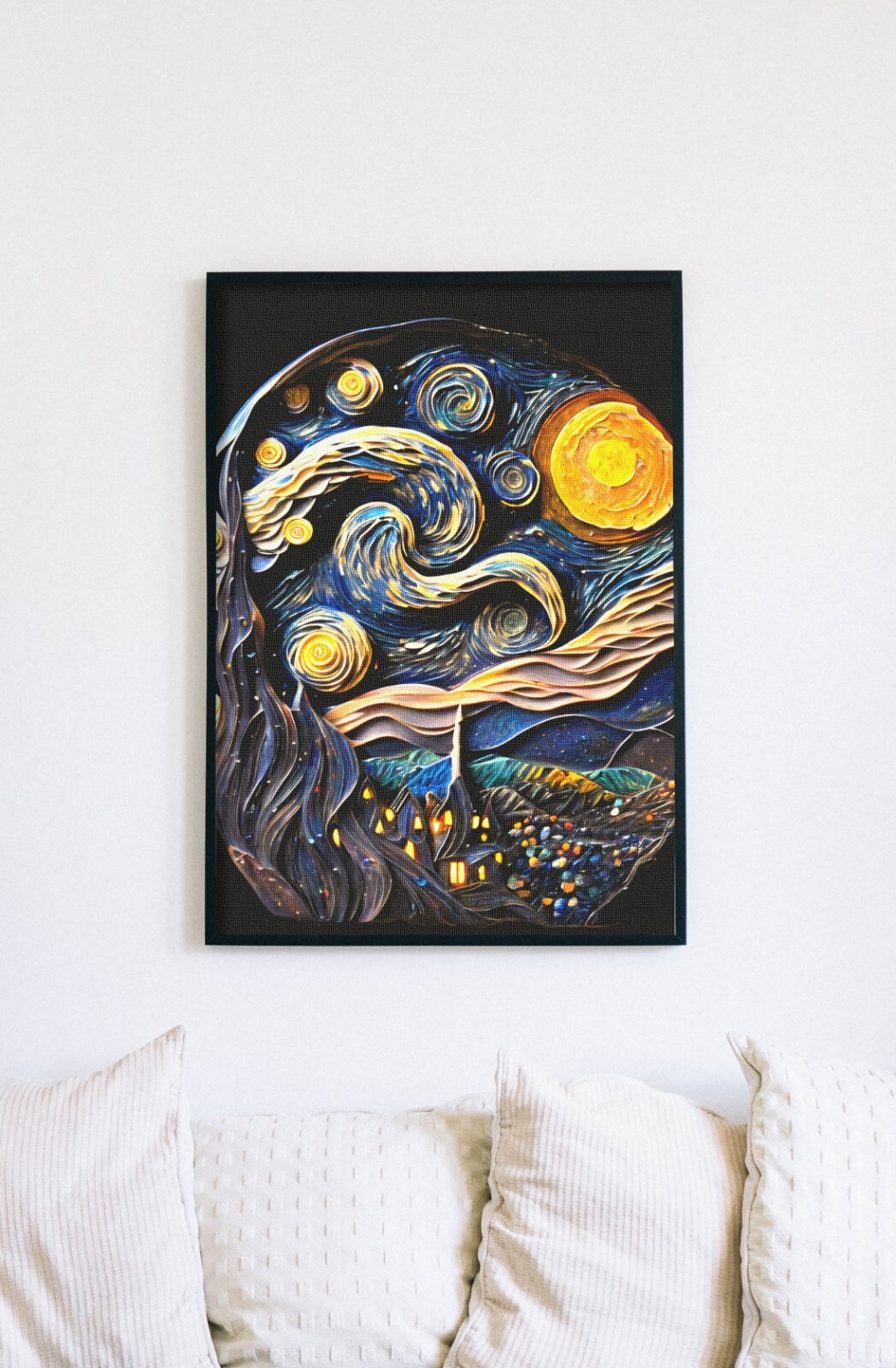 The Starry Night - Van Gogh - Wall Decor - Polymer Clay Art - DIGITAL POSTER ✅ gallery