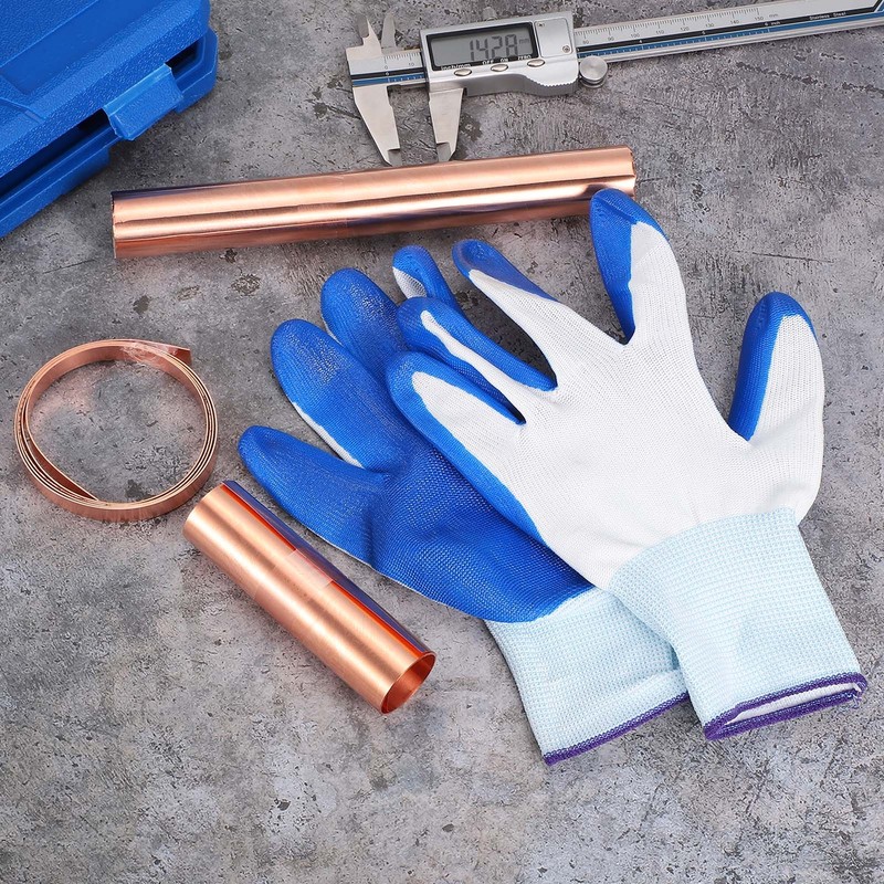 3.28ft Copper Sheet Roll, 1000x60x0.1mm Pure Copper Strip with Gloves gallery