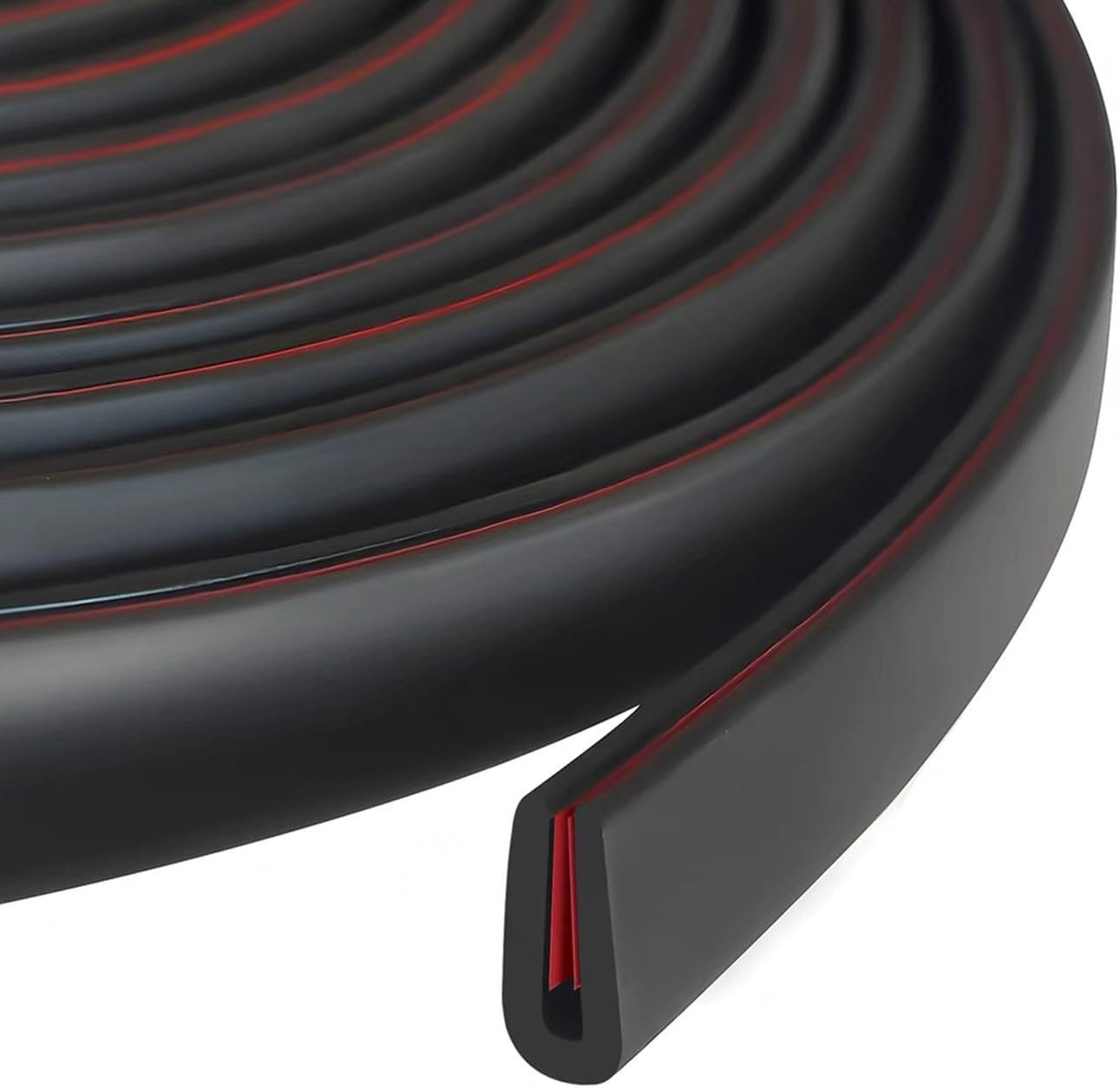 Rubber Edge Trim 1/16" Self Adhesive U Channel Edge Protector Black 10FT EPDM gallery