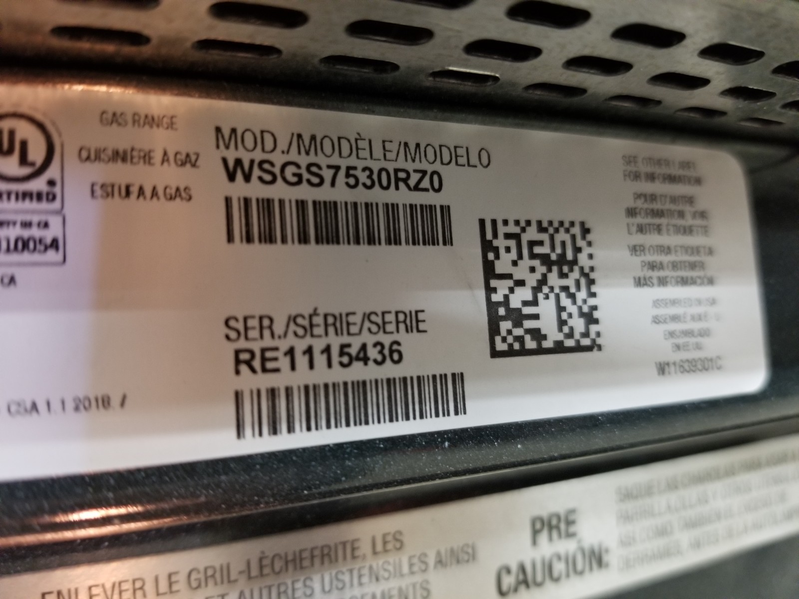 Genuine WHIRLPOOL Range, Touch Panel Assy # W11300034 W11333941 gallery