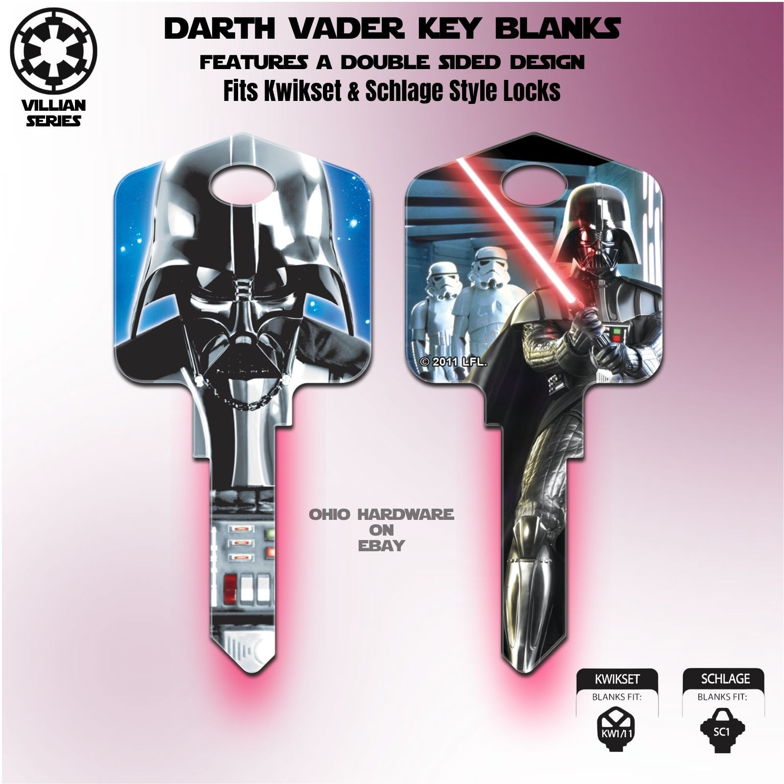 Star Wars Key Blanks – Choose Design – Kwikset or Schlage – Free, Fast Shipping gallery