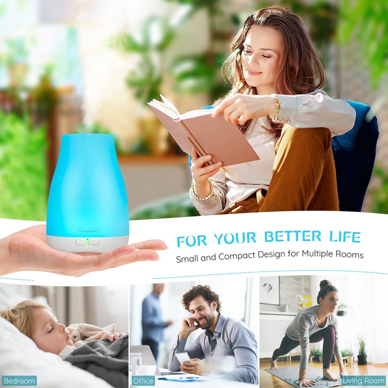 Diffusers, 100ml Colorful Essential Oil Diffuser with Adjustable Mist Mode, Auto gallery
