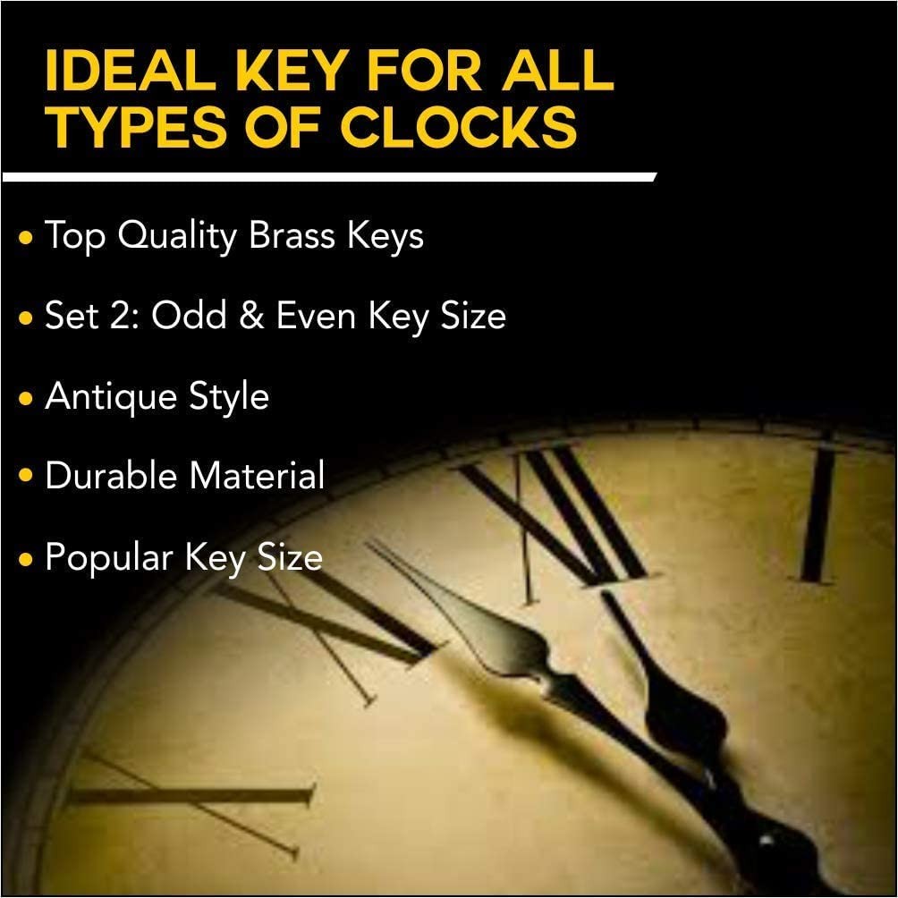 2 PCS 5In1 Odd/Even Number Brass Clock Winding Key Repair Tool 5025 gallery