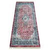 Machine Woven Crossweave Polyester 2'6''x9'10'' Runner Area Rug Oriental Red BBH gallery