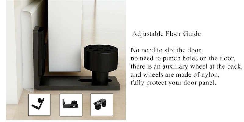 CCJH 1PC Adjustable Floor Guide for Sliding Barn Door Hardware Kit Wall-mounted gallery