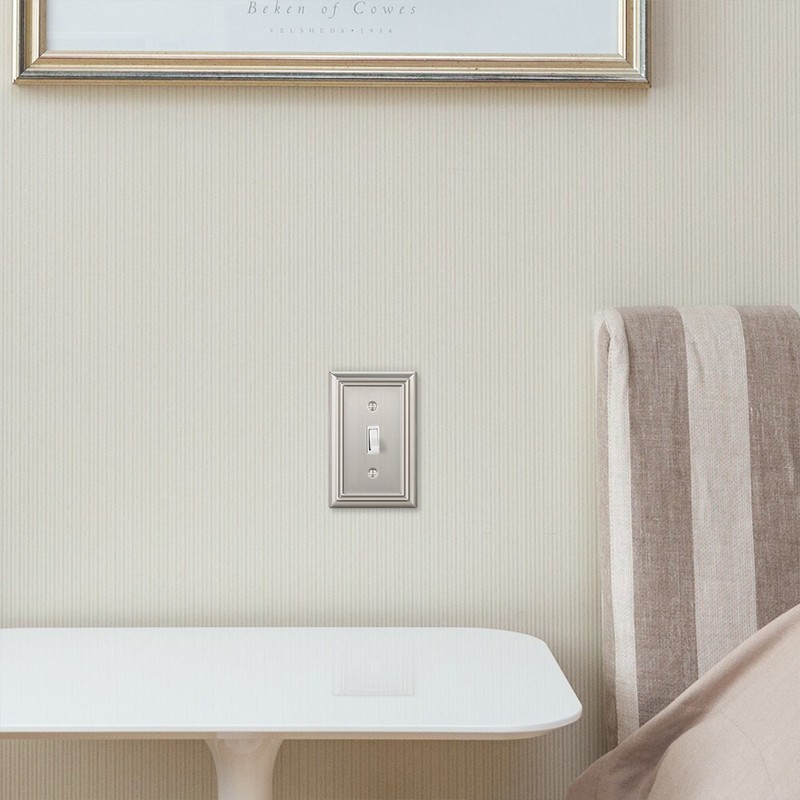 DEWENWILS 4-Pack Toggle Wall Plates, Brushed Nickel Light Switch Cover, Metal， gallery