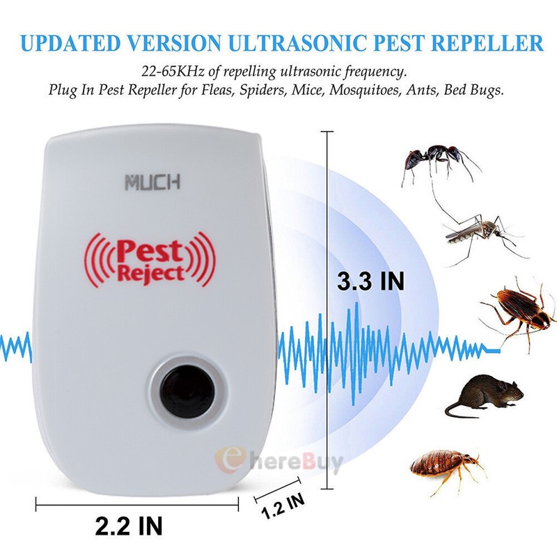 6 Pack Ultrasonic Plug In Pest Repeller Deter Mouse/Mice/Rat/Insect Repellent~US gallery
