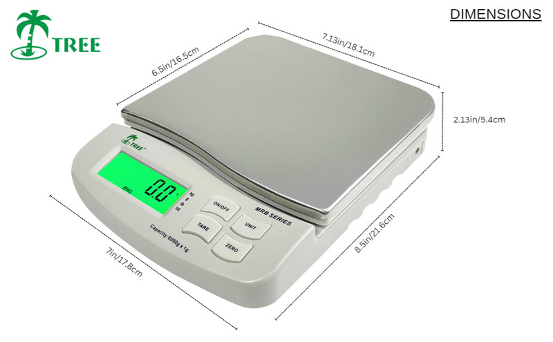 Compact Digital Bench Scale 6000g x 1 Gram Mid Resolution Balance Tree MRB-6000 gallery