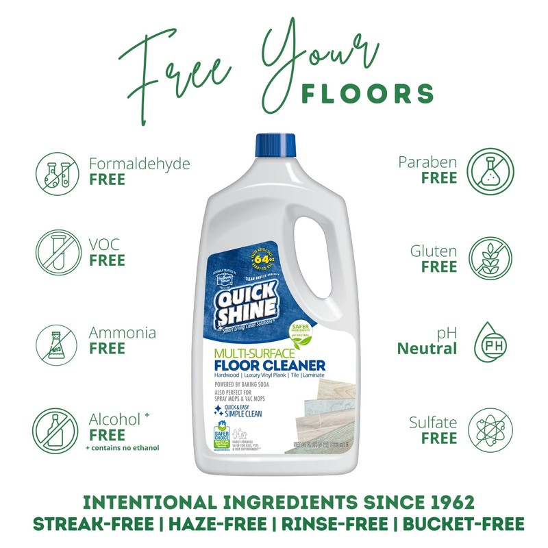 Quick Shine Multi Surface Floor Cleaner 64oz Ready to Use-Streak Free-No Rinse gallery