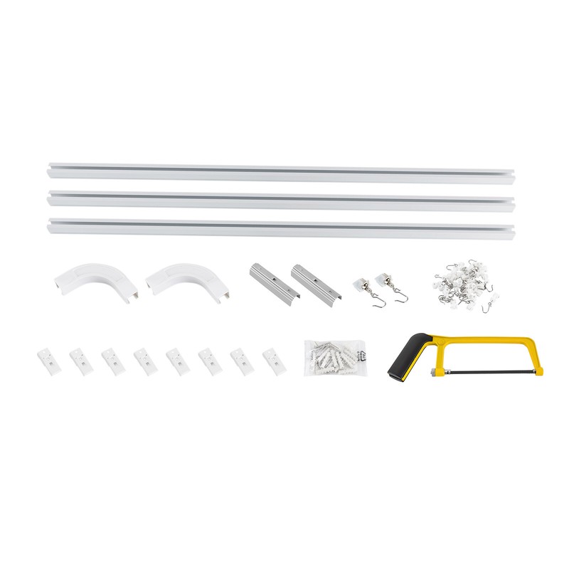 6-9Ft Ceiling Curtain Track Set Bendable for Home Hospital Window with Hooks gallery