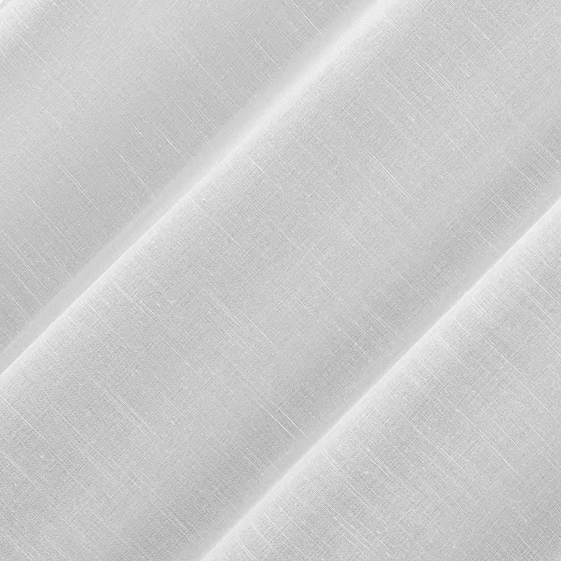 Vail Slub Textured White Linen Polyester Blend 52 In. W X 63 In. L Grommet Light gallery