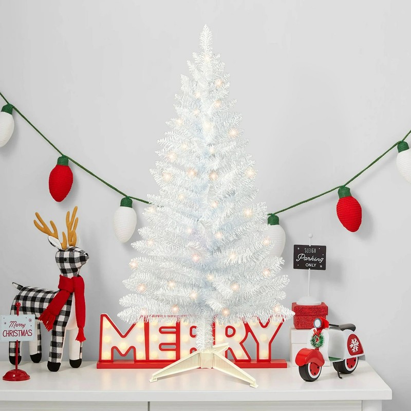 4ft Lighted Small Artificial Christmas Tree Mini Tabletop Xmas Tree with 50Light gallery
