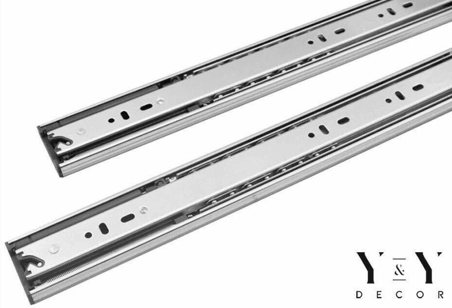 10 Pairs Soft Close Full Extension Drawer Slides 10"-24" Ball Bearing Side Mount gallery