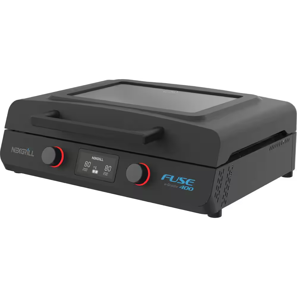 Fuse 400 22 In. Tabletop Electric Grill Griddle in Black