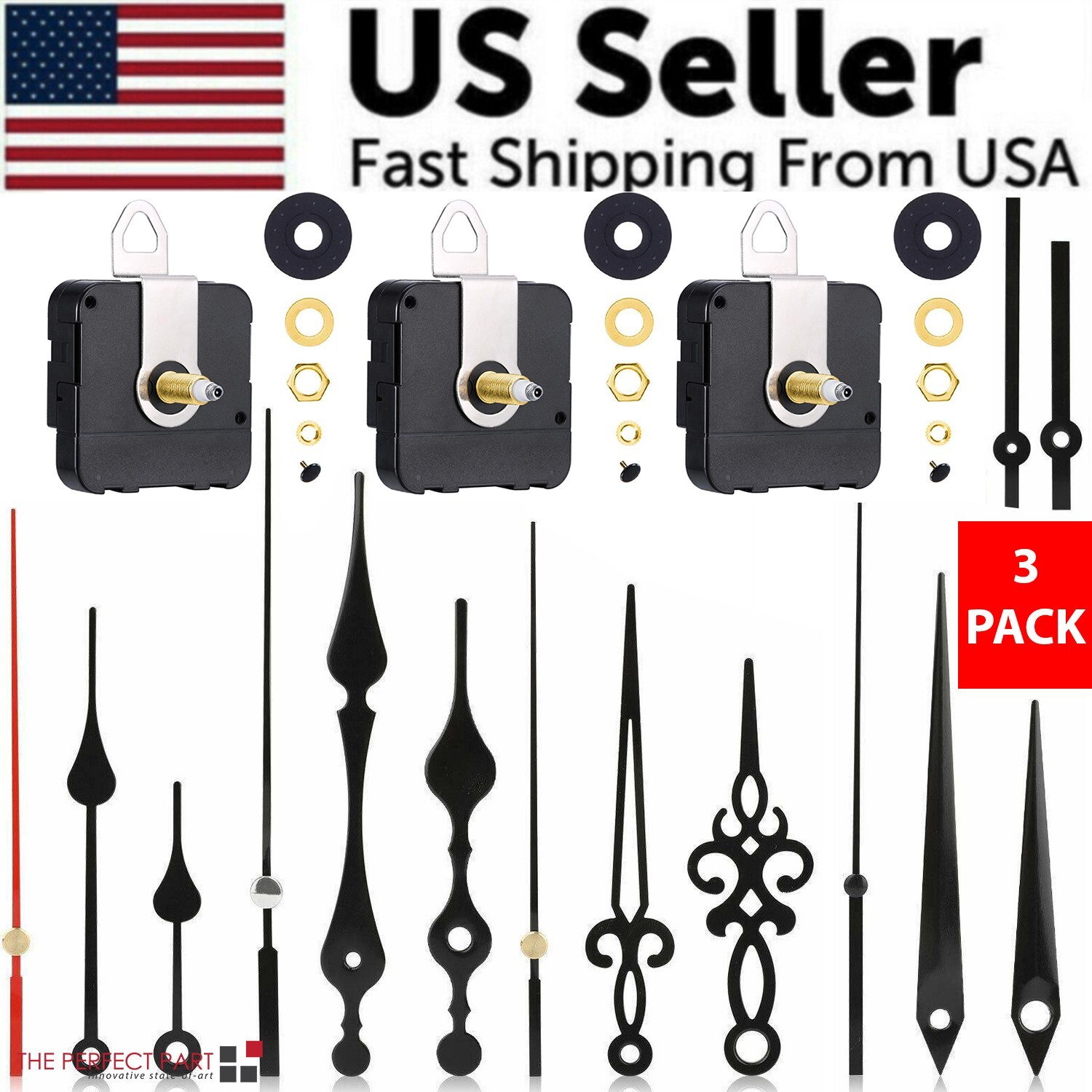 DIY Clock Movement Quartz Mechanism Wall Replacement Repair Tool Parts Hands Kit gallery