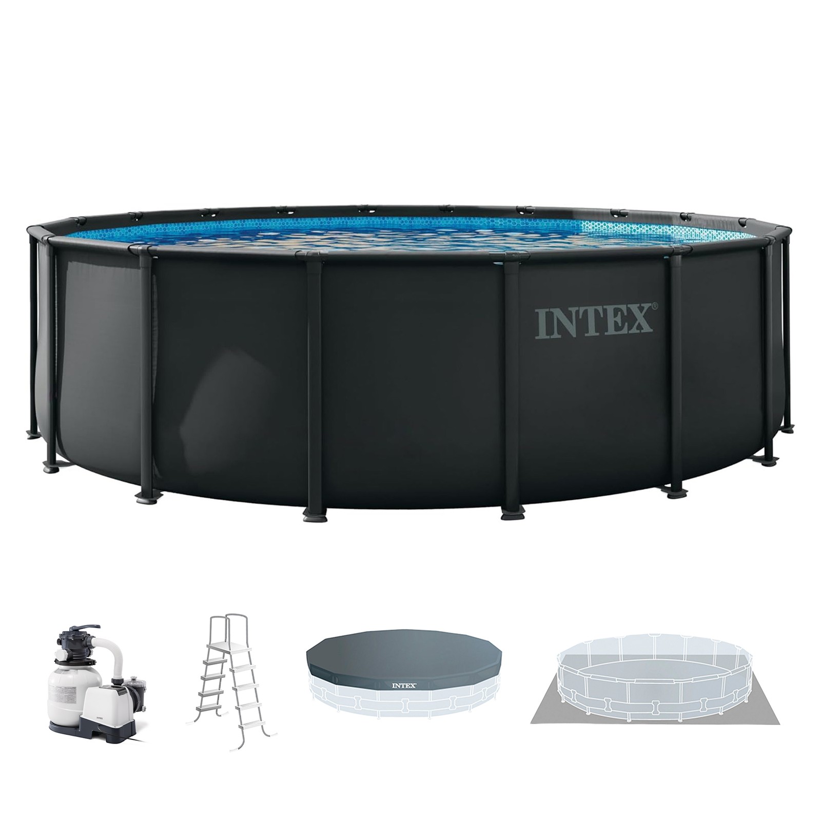 INTEX Ultra XTR 18ft x 52in Round Frame Above Ground Pool Set w/ Pump (Open Box) gallery