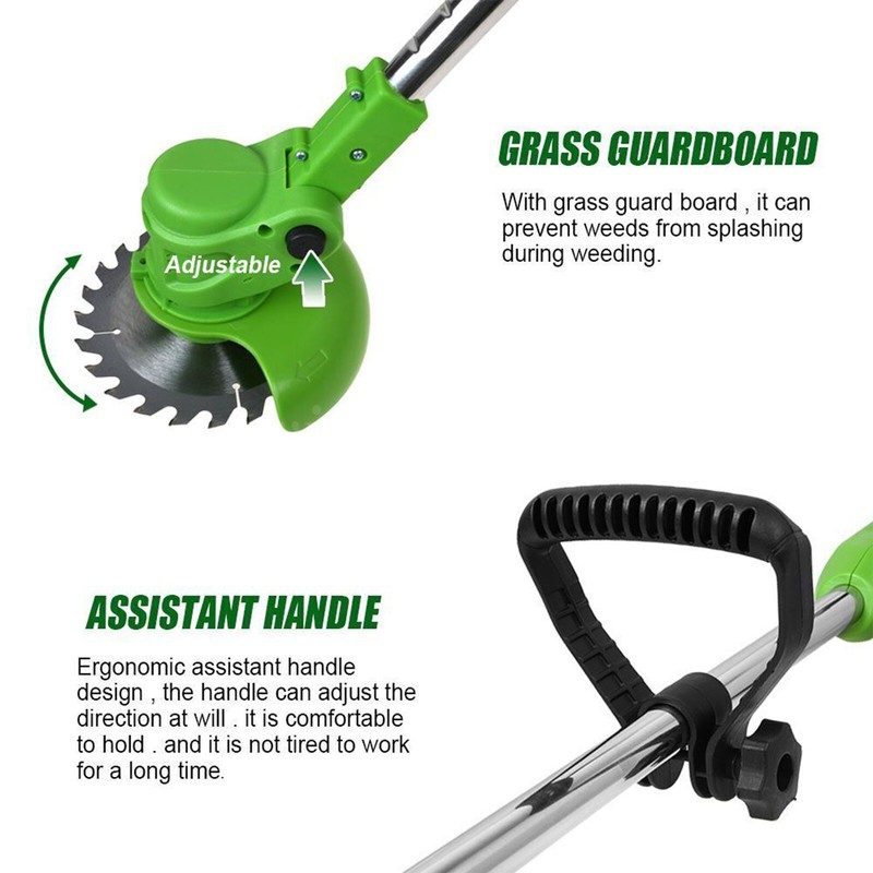 Electric Cordless Grass String Trimmer Lawn Edger Weed Wacker Cutter w/ Battery gallery